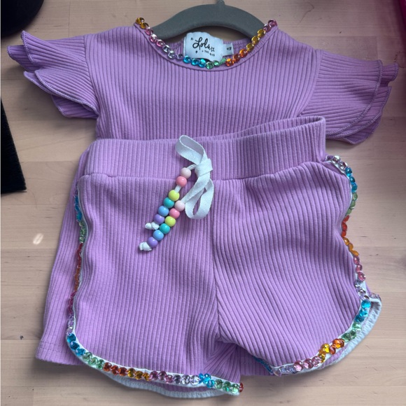 LOLA AND THE BOYS CANDY GEM BEAD RUFFLE SET - Picture 2 of 6